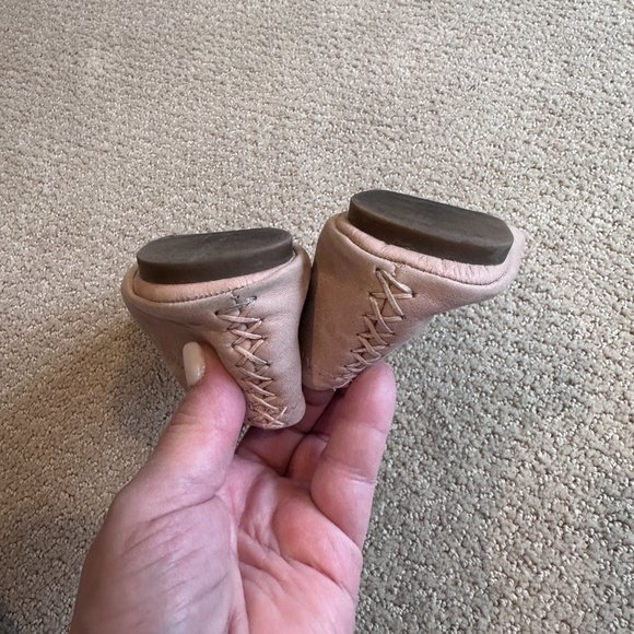 Lucky Brand Ballet Flats Erin Leather Beige Size 7.5 Boho Neutral Classic - Picture 4 of 9